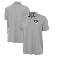 Men's Antigua  Gray Las Vegas Raiders Reprocess Polo