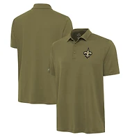 Men's Antigua  Olive New Orleans Saints Reprocess Polo