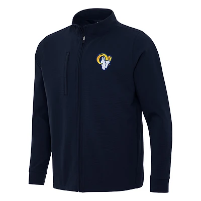 Men's Antigua  Navy Los Angeles Rams Regard Full-Zip Jacket