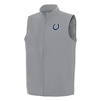 Men's Antigua  Gray Indianapolis Colts Regard Full-Zip Vest
