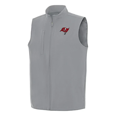 Men's Antigua  Gray Tampa Bay Buccaneers Regard Full-Zip Vest