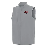 Men's Antigua  Gray Tampa Bay Buccaneers Regard Full-Zip Vest