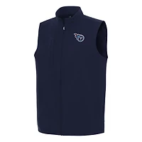 Men's Antigua  Navy Tennessee Titans Regard Full-Zip Vest