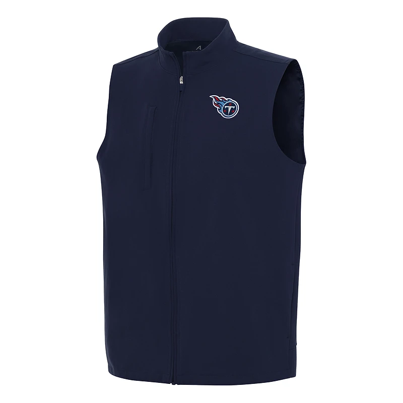 Men's Antigua  Navy Tennessee Titans Regard Full-Zip Vest
