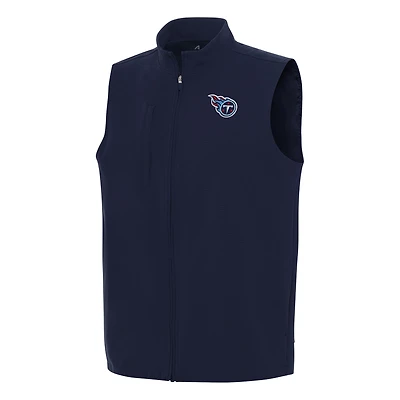Men's Antigua  Navy Tennessee Titans Regard Full-Zip Vest
