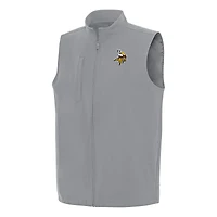 Men's Antigua  Gray Minnesota Vikings Regard Full-Zip Vest