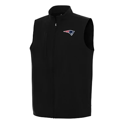 Men's Antigua  Black New England Patriots Regard Full-Zip Vest