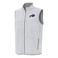 Men's Antigua  Heather Gray Buffalo Bills Fortune Full-Zip Vest