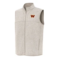 Men's Antigua  Oatmeal Washington Commanders Fortune Full-Zip Vest