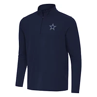 Men's Antigua Navy Dallas Cowboys Intent Quarter-Zip Pullover Top