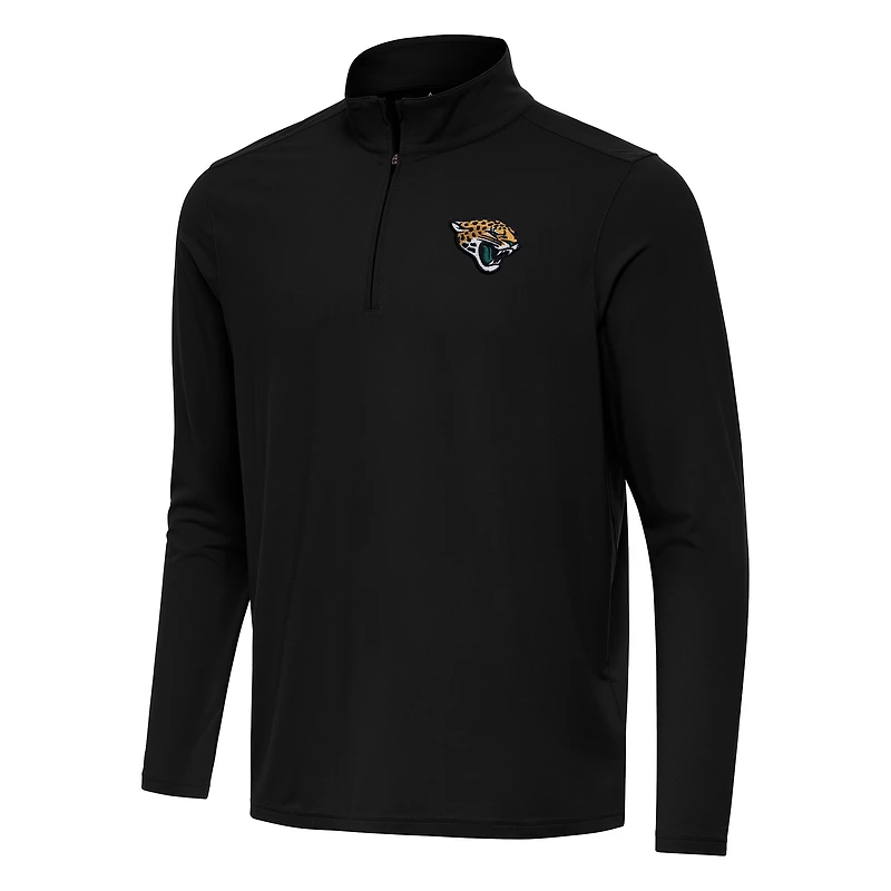 Men's Antigua Black Jacksonville Jaguars Intent Quarter-Zip Pullover Top