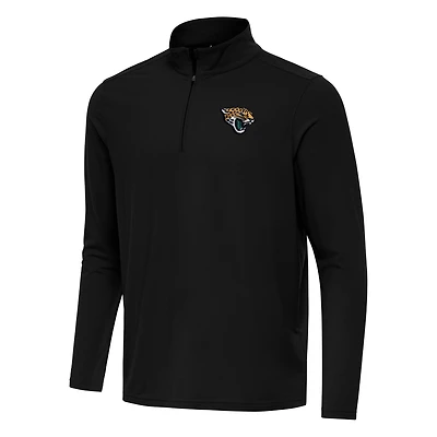 Men's Antigua Black Jacksonville Jaguars Intent Quarter-Zip Pullover Top