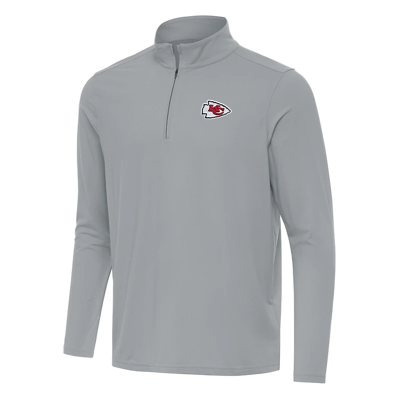 Men's Antigua Kansas City Chiefs Intent Quarter-Zip Pullover Top
