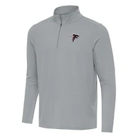 Men's Antigua Gray Atlanta Falcons Intent Quarter-Zip Pullover Top