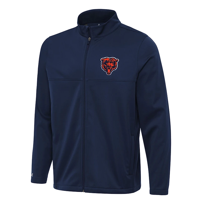 Men's Antigua Navy Chicago Bears Bear Logo Links 2 Full-Zip Golf Jacket