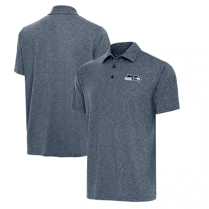 Men's Antigua Heather College Navy Seattle Seahawks  Big & Tall Par 3 Polo