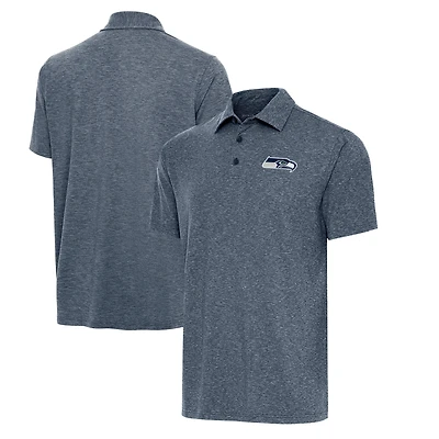 Men's Antigua Heather College Navy Seattle Seahawks  Big & Tall Par 3 Polo