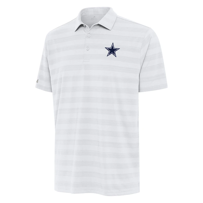 Men's Antigua White Dallas Cowboys Tunnel Polo