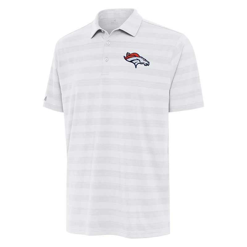 Men's Antigua White Denver Broncos Tunnel Polo