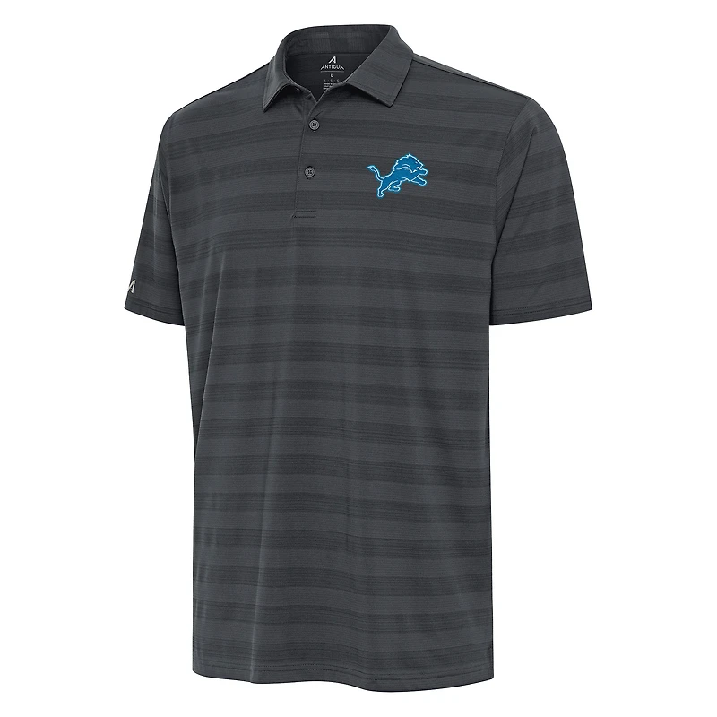 Men's Antigua Pewter Detroit Lions Tunnel Polo