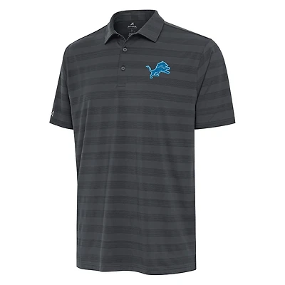 Men's Antigua Pewter Detroit Lions Tunnel Polo