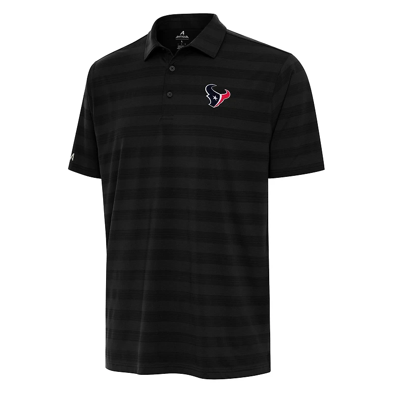 Men's Antigua Black Houston Texans Tunnel Polo