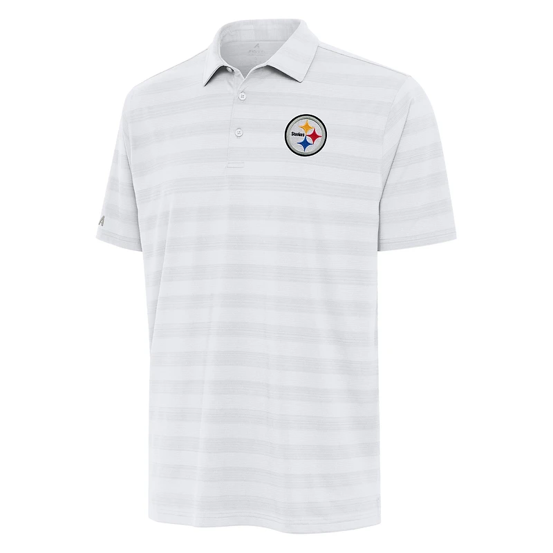Men's Antigua White Pittsburgh Steelers Tunnel Polo