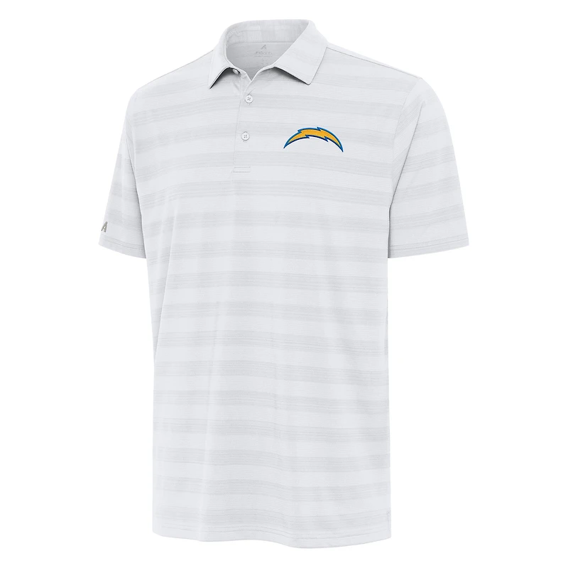 Men's Antigua White Los Angeles Chargers Tunnel Polo