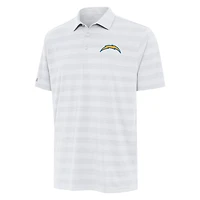 Men's Antigua White Los Angeles Chargers  Tunnel Polo
