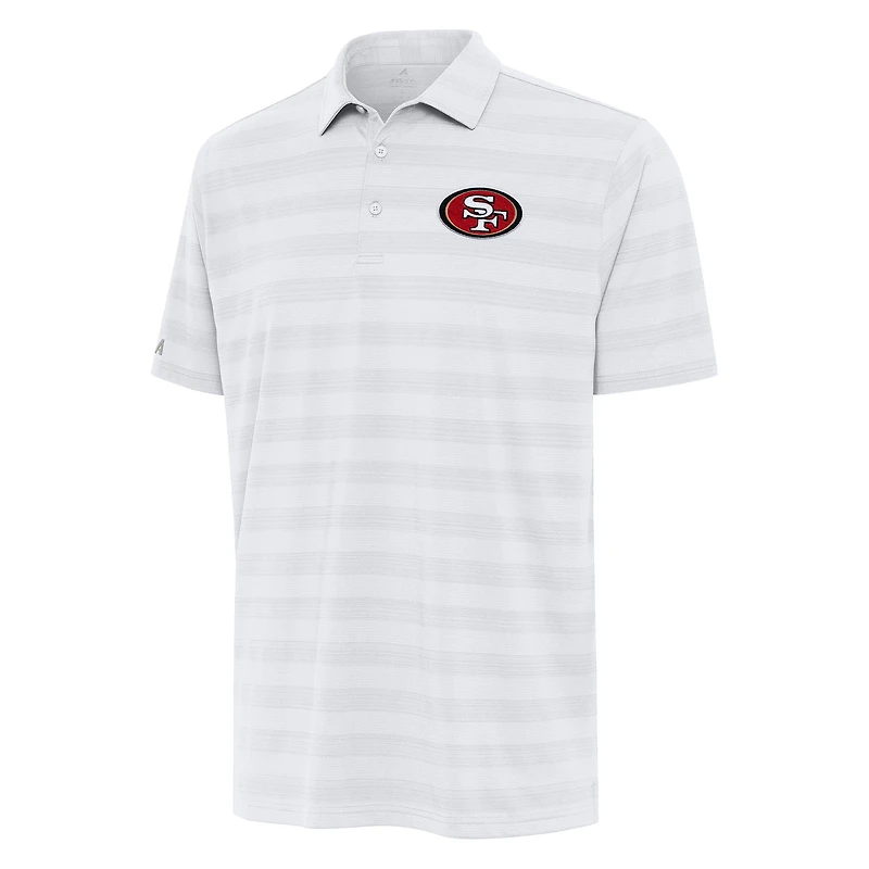 Men's Antigua White San Francisco 49ers Tunnel Polo