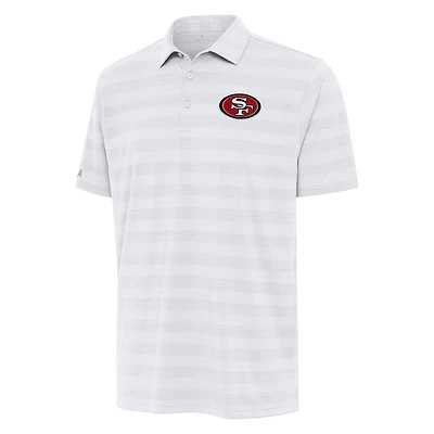 Men's Antigua White San Francisco 49ers Tunnel Polo
