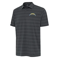 Men's Antigua Pewter Los Angeles Chargers  Tunnel Polo