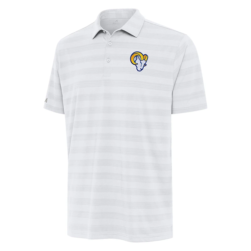 Men's Antigua White Los Angeles Rams Tunnel Polo