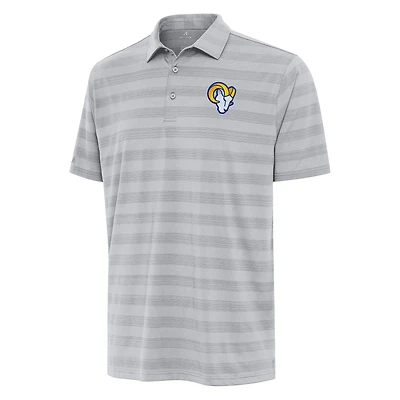 Men's Antigua Gray Los Angeles Rams Tunnel Polo