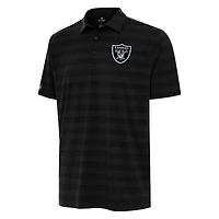 Men's Antigua Black Las Vegas Raiders  Tunnel Polo