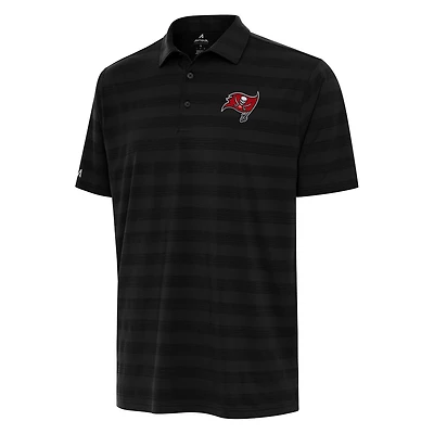 Men's Antigua Black Tampa Bay Buccaneers Tunnel Polo