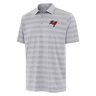Men's Antigua Gray Tampa Bay Buccaneers  Tunnel Polo