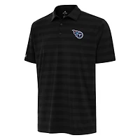 Men's Antigua Black Tennessee Titans  Tunnel Polo