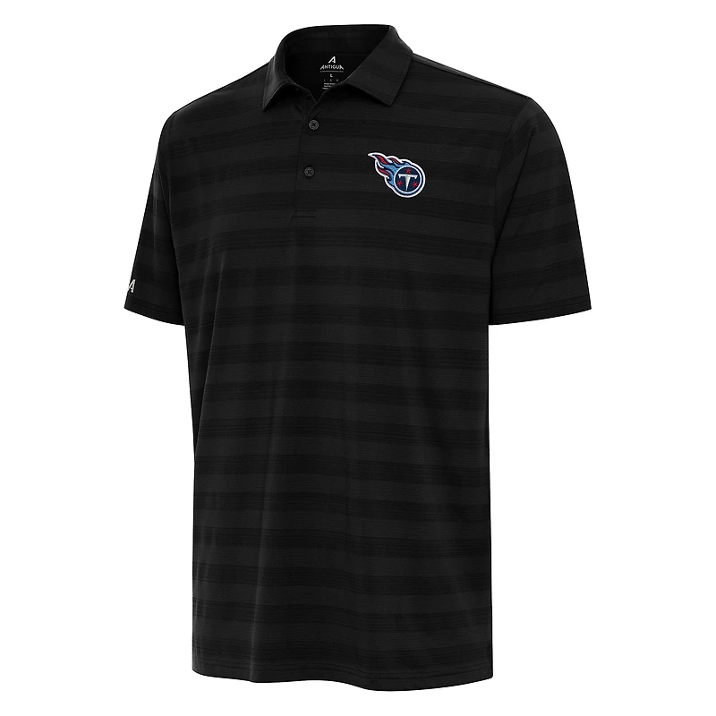 Men's Antigua Black Tennessee Titans Tunnel Polo