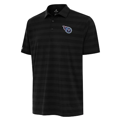 Men's Antigua Black Tennessee Titans Tunnel Polo
