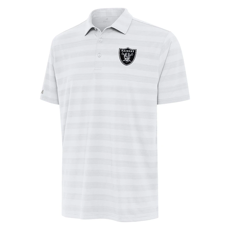 Men's Antigua White Las Vegas Raiders  Tunnel Polo