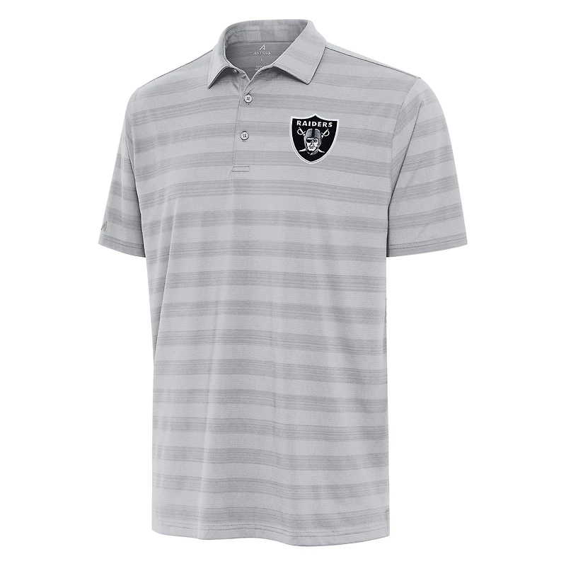 Men's Antigua Gray Las Vegas Raiders Tunnel Polo