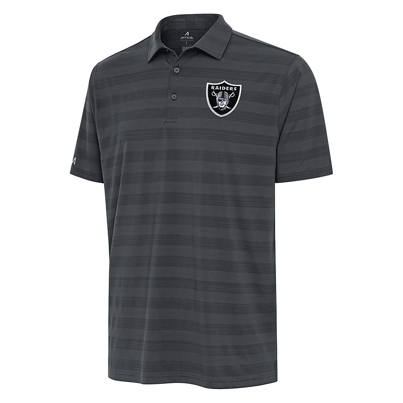 Men's Antigua Pewter Las Vegas Raiders Tunnel Polo