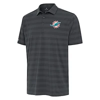 Men's Antigua Pewter Miami Dolphins  Tunnel Polo