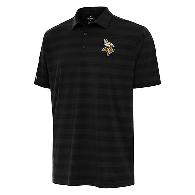 Men's Antigua Black Minnesota Vikings Tunnel Polo