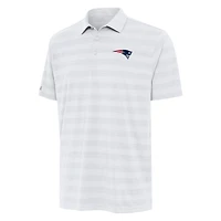 Men's Antigua White New England Patriots  Tunnel Polo