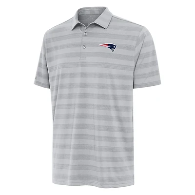 Men's Antigua Gray New England Patriots Tunnel Polo