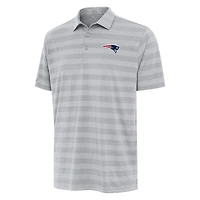 Men's Antigua Gray New England Patriots  Tunnel Polo