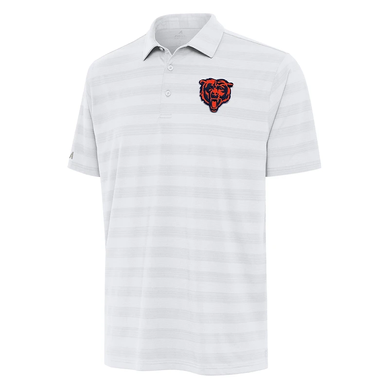 Men's Antigua White Chicago Bears Bear Logo Tunnel Polo