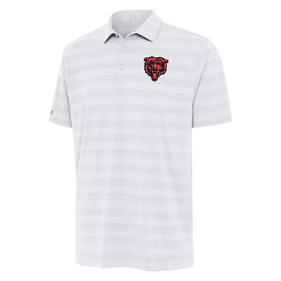 Men's Antigua White Chicago Bears Bear Logo Tunnel Polo